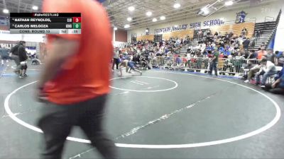 120 lbs Cons. Round 10 - Carlos Melgoza, Kingsburg vs Nathan Reynolds,, St John Bosco