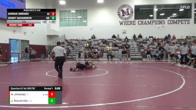 125 lbs Quarters & 1st Wb (16 Team) - Johny Navarrete, Cuesta vs Adrian Jimenez, Cerritos