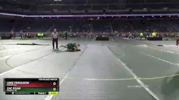 D1-144 lbs 7th Place Match - Jake Ferguson, Dakota HS vs Zac Egan, Howell HS