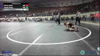 58 lbs 5th Place - Willie Lewis, Coweta Tiger Wrestling vs Frank Petro, Cowboy Wrestling Club