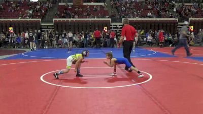 58 lbs 5th Place Match - Kimberlyn Weeks, Shepherd Wrestling Club vs Dakota Hystad, Rustler Wrestling Club