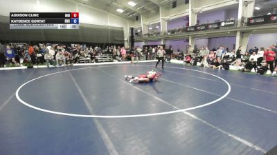 130 lbs Cons. Sub-quarters - Addison Cline, Indiana vs Kaydence Gortat, Stallions Wrestling Club