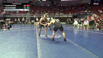 3A-285 lbs Cons. Round 2 - Calvin McAvan, Dubuque Senior vs Jacob Warner, Pella