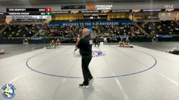 115 lbs 1st Place Match - Zoe Dempsey, New Lenox (Lincoln-Way Central) vs Kiersten Swart, Mount Vernon