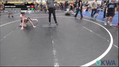 80 lbs Round Of 16 - Brady Boles, Mustang Bronco Wrestling Club vs Stetson Jefferson, Raw Wrestling Club