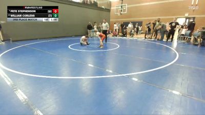 85 lbs 3rd Place Match - William Corless, Small Town Grims vs Pete Stephenson, Suples Wrestling Club