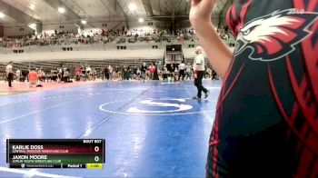 75 lbs Champ. Round 1 - Jaxon Moore, Joplin Youth Wrestling Club vs Karlie Doss, Central Missouri Wrestling Club