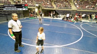 50 lbs Semis - Joseph Timothy, FM Wildcat Wrestling Club vs Greyson Potter, Green River Grapplers
