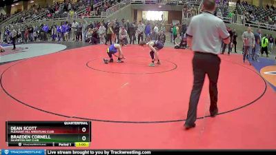 83 lbs Quarterfinal - Dean Scott, Pleasant Hill Wrestling Club vs Braeden Cornell, Silverton Mat Club