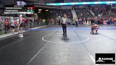 115 lbs Cons. Round 3 - Ryder Rausch, Haysville vs Brayden Browning, OZ Trojan