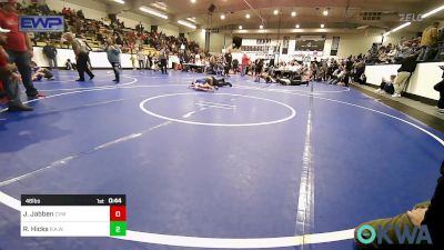 46 lbs Rr Rnd 4 - Joey Jabben, Caney Valley Wrestling vs Roman Hicks, R.A.W.