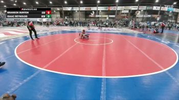 90 lbs Cons. Round 2 - Branson Burton, Camel Kids Wrestling vs Isaac Reynolds, Windy City Wrestlers