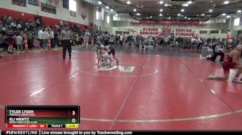80 lbs Quarterfinal - Tyler Lyden, Pinnacle Wrestling vs Eli Wentz, Bison Wrestling Club