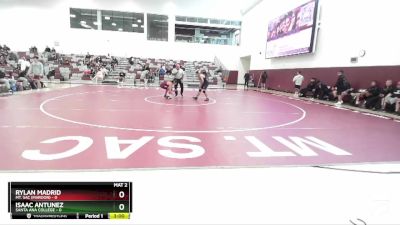 125 lbs Round 3 (3 Team) - Rylan Madrid, Mt. SAC (Maroon) vs Isaac Antunez, Santa Ana College