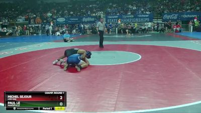 D 1 144 lbs Champ. Round 1 - Paul Le, Mandeville vs Michel Sejour, Live Oak