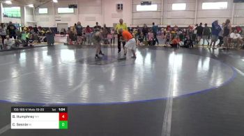 155-165-V Mats 19-20 8:00am lbs Round 5 - Brian Humphrey, WV vs Chris Sesnie, MI