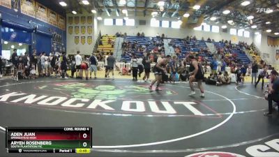 175 lbs Cons. Round 4 - Aden Juan, Springstead High vs Aryeh Rosenberg, South Plantation/yic