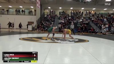 165 lbs Quarterfinal - Luka Wick, Cal Poly vs Kolten Oborny, Missouri