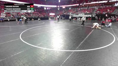 113 lbs Cons. Sub-quarters - Broden Butzke, Neenah vs Pearce Mathison, Sparta