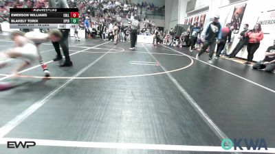 46 lbs Semifinal - Emerson Williams, Collinsville Cardinal Youth Wrestling vs Blakely Torix, Sperry Wrestling Club