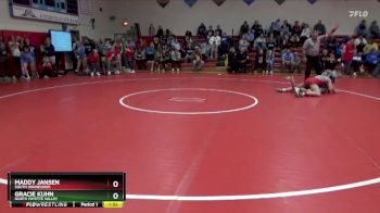 135 lbs Quarterfinal - Maddy Jansen, South Winneshiek vs Gracie Kuhn, North Fayette Valley