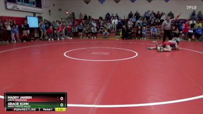 135 lbs Quarterfinal - Maddy Jansen, South Winneshiek vs Gracie Kuhn, North Fayette Valley
