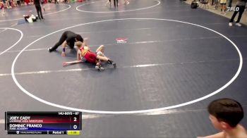 87 lbs Quarterfinal - Joey Cady, LaCrosse Area Wrestlers vs Dominic Franco, Funk Academy