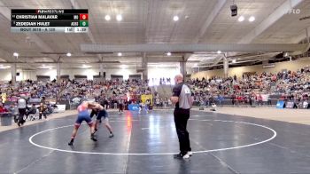 A 120 lbs Champ. Round 1 - Zedediah Hulet, Anderson Co. High School vs Christian Malavar, Montgomery Central High School