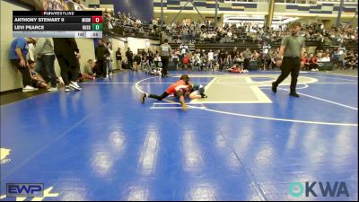 75 lbs Consolation - Anthony Stewart II, Midwest City Bombers Youth Wrestling Club vs Levi Pearce, Husky WC