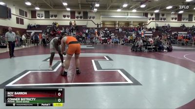 215 lbs Cons. Round 1 - Conner Bistricty, Prairie, Cedar Rapids vs Roy Barron, NH/TV