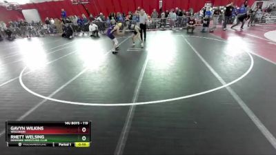 119 lbs Quarterfinal - Gavyn Wilkins, Wisconsin vs Rhett Welsing, Denmark Wrestling Club