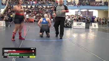 185 lbs Champ. Round 2 - Hallie Spackman, Preston vs Rebecka Vail, Minico