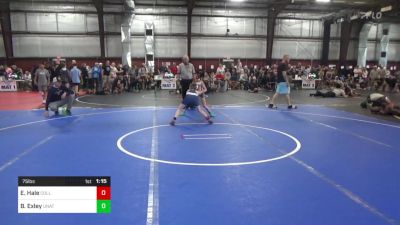 75 lbs Consi Of 8 #1 - Ethan Hale, Collingswood vs Bradford Exley, Unattached