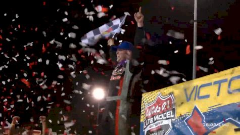 Bobby Pierce Reacts After Scoring Third-Straight North/South 100 Victory