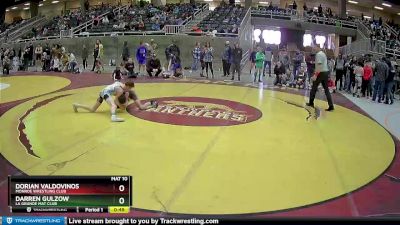 92 lbs Cons. Round 4 - Dorian Valdovinos, Monroe Wrestling Club vs Darren Gulzow, La Grande Mat Club