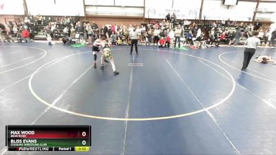 110 lbs Cons. Round 2 - Max Wood, Bear River vs Bliss Evans, Cougars Wrestling Club