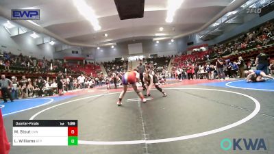 150-200 lbs Quarterfinal - Mersaydes Stout, Caney Valley Wrestling vs Lilian Williams, Tulsa Blue T Panthers