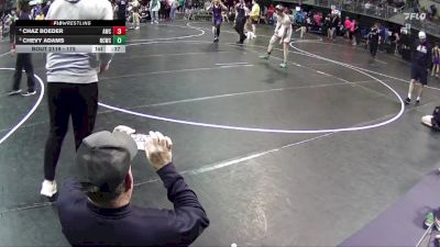 175 lbs Quarterfinal - Chevy Adams, Nebraska City Wrestling Club vs Chaz Boeder, Aurora Wrestling Club