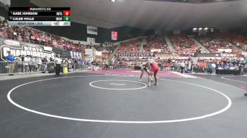 215 lbs Cons. Round 3 - Caleb Holle, Mulvane HS vs Gabe Johnson, Hiawatha HS