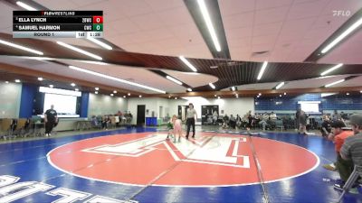 90 lbs Round 1 - Samuel Harmon, Cougar Wrestling Club vs Ella Lynch, 208 Badgers Wrestling Club