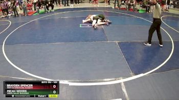 105 lbs Cons. Semi - Brayden Spencer, Iron Co Wrestling Academy vs Micah Woods, Virgin Valley Bulldogs