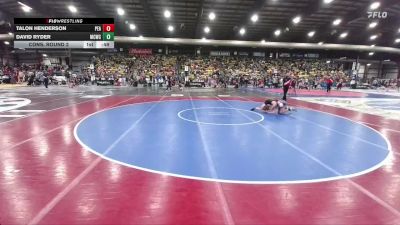 110 lbs Cons. Round 2 - Talon Henderson, Peak vs David Ryder, Magic City Wrestling Club