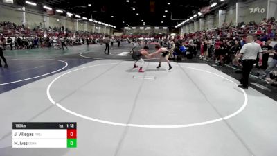 190 lbs Quarterfinal - Jonathan Villegas, Trojan YW vs Myles Ives, Cornerstone