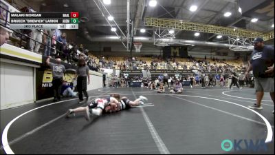 80 lbs 3rd Place - Malaki Morgan, Marlow Outlaws vs Brueck "Brewick" Larkin, ARDMORE TAKEDOWN CLUB