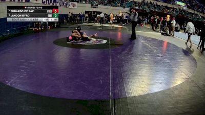 113 lbs Semifinal - Eduardo De Paz, Chester vs Landon Byrd, Pelion