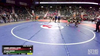 4A-157 lbs Cons. Round 2 - Jaiden Ortega-Hand, Thunder Basin High School vs Ethan Hague, Kelly Walsh