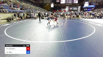 94 lbs Cons 16 #1 - Kellen Schoeff, IN vs Ethan Bell, IL