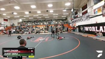 54-60 lbs Round 2 - Journey Eberle, Thermopolis Wrestling Club vs Clancy Thacker, Greybull Basin Athletic Club