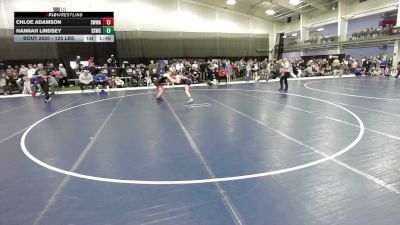 120 lbs Champ. Rd Of 32 - Chloe Adamson, Sebolt Women Wrestling Academy vs Hannah Lindsey, South Sip Wrestling Club