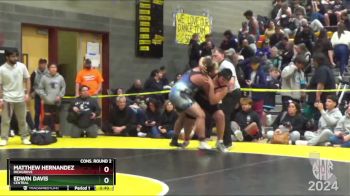 250 lbs Cons. Round 2 - Matthew Hernandez, Richgrove vs Edwin Davis, Central